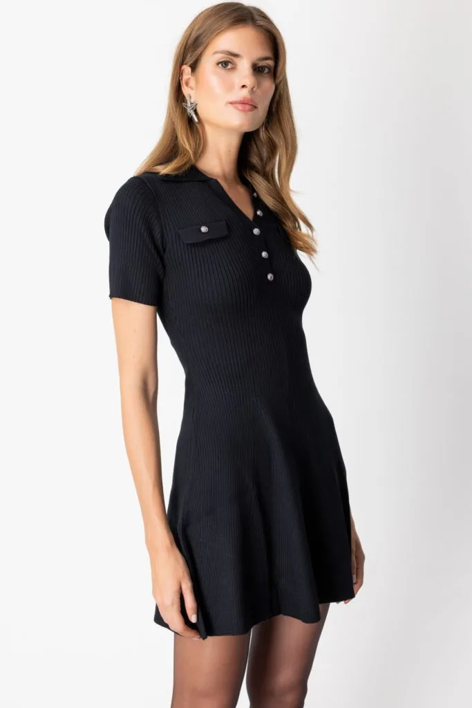 ON TRİKO  Eteği Volanlı Mini Triko Elbise 65401