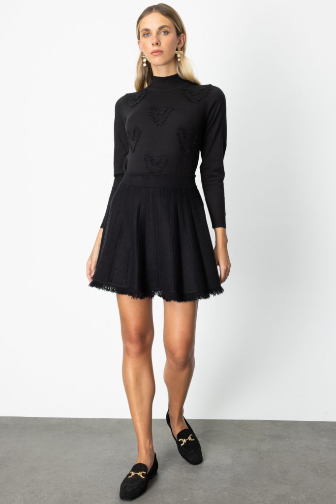 ON TRİKO ETEK 60202 - Siyah