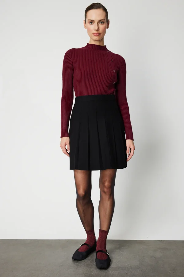 ON TRİKO Pileli Mini Triko Etek 69202