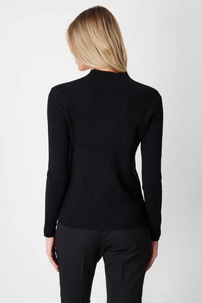 ON TRİKO Aksesuar Detaylı Triko Kazak  60346 - Siyah