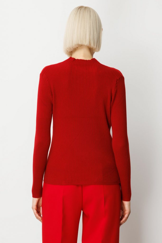 ON TRİKO Aksesuar Detaylı Triko Kazak  60346 - KIRMIZI