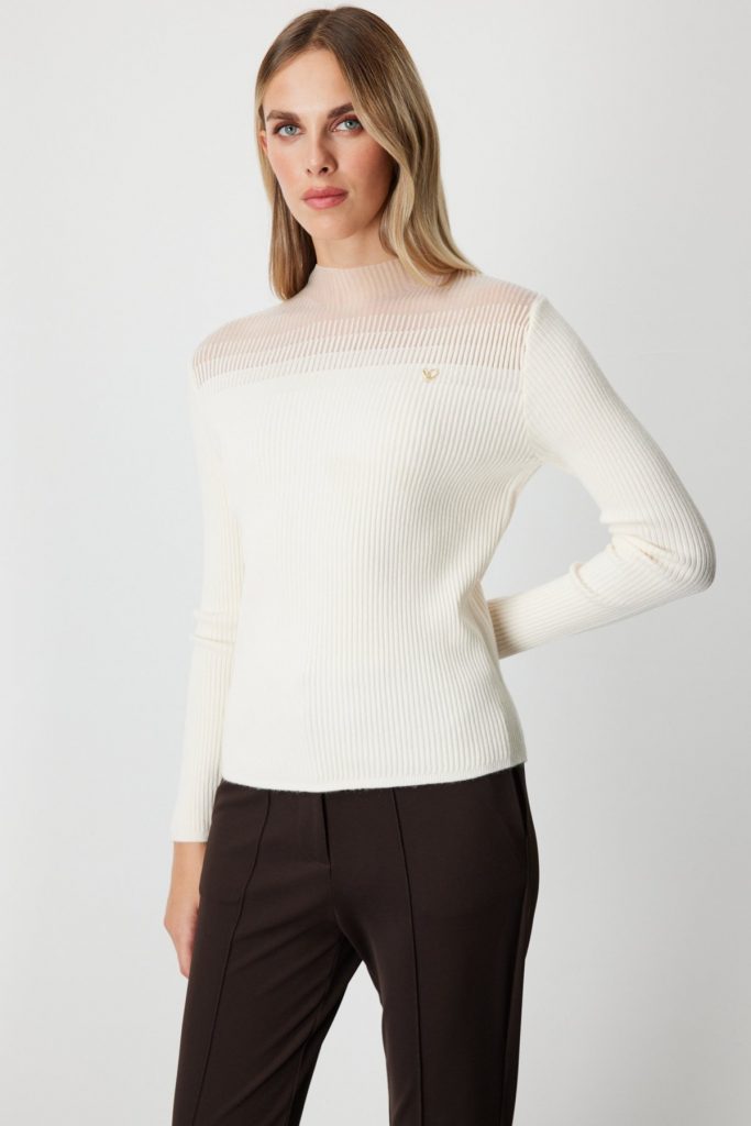 ON TRİKO Aksesuar Detaylı Triko Kazak  60346 - BEJ