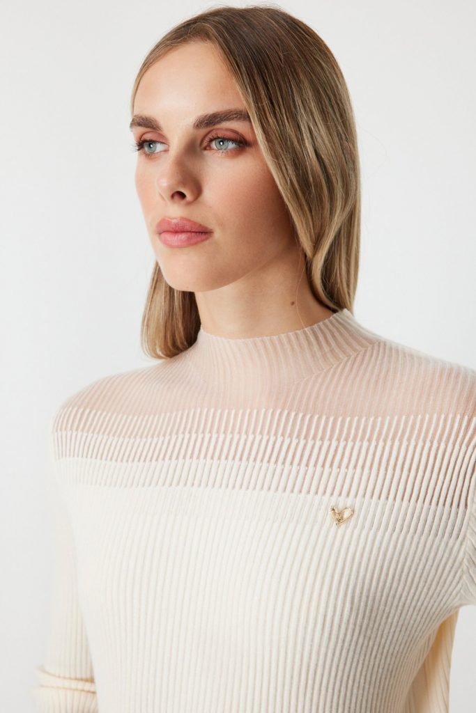 ON TRİKO Aksesuar Detaylı Triko Kazak  60346 - BEJ