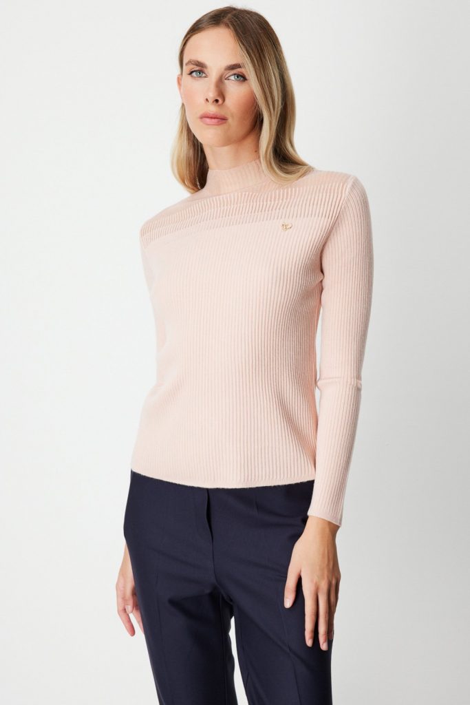 ON TRİKO Aksesuar Detaylı Triko Kazak  60346 - pembe