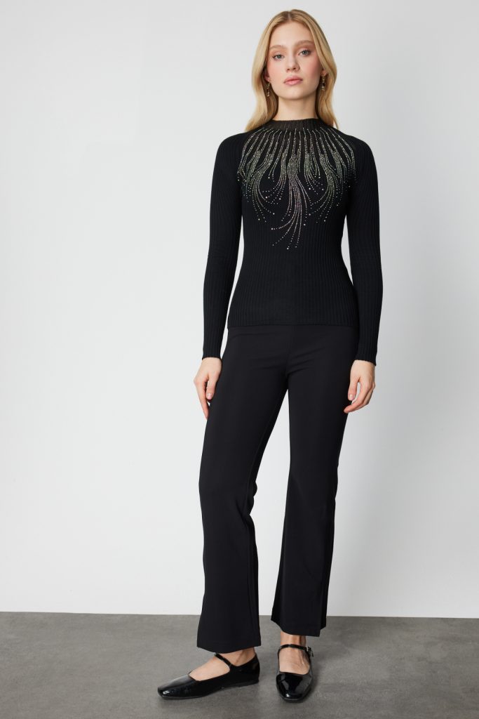 ON TRİKO KAZAK 60389 - Siyah