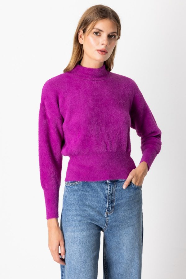 ON TRİKO Dik Yaka Peluş Kazak 63313