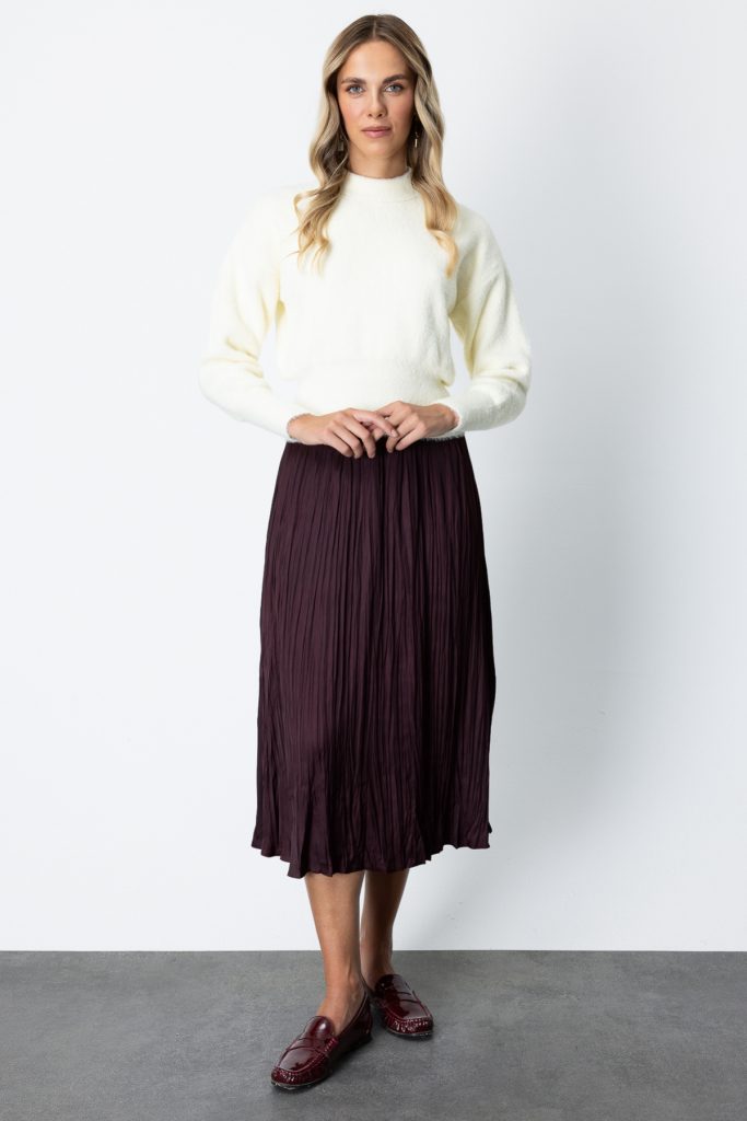 ON TRİKO Dik Yaka Peluş Kazak 63313 - KREM