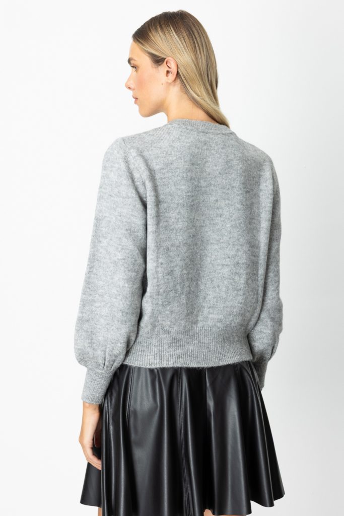 ON TRİKO Sim Detaylı İncili Kazak  63316 - GRİ