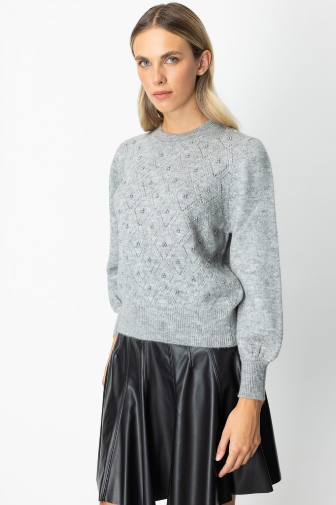 ON TRİKO Sim Detaylı İncili Kazak  63316