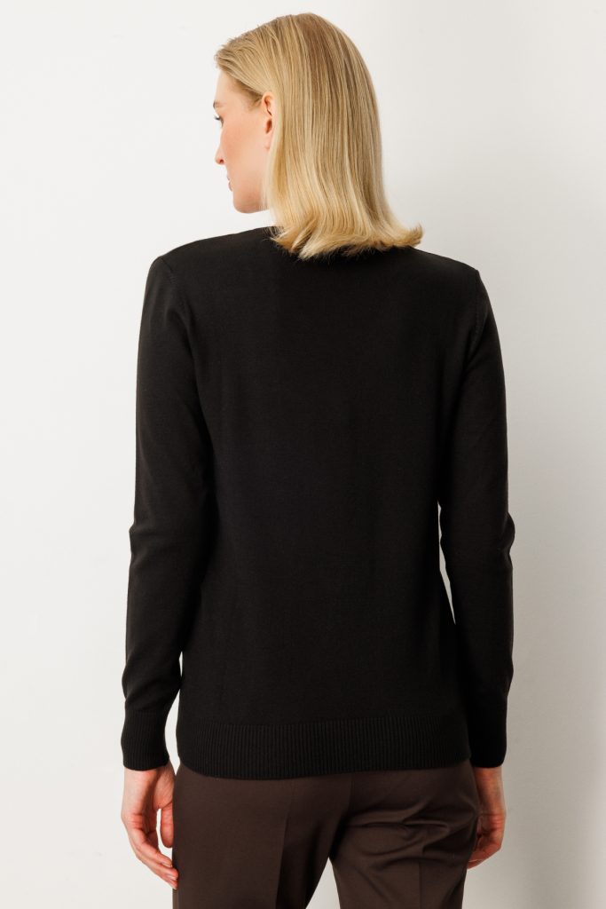 ON TRİKO V Yaka Triko Kazak 63501-26k - Siyah