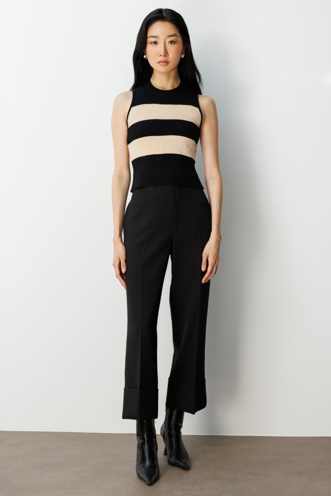 ON TRİKO Sıfır Yaka Sırt Dekolteli Triko Bluz 65324 - BEJ