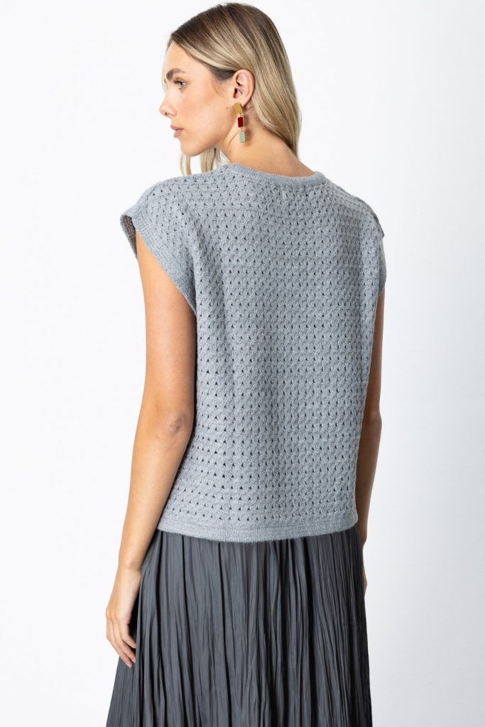 ON TRİKO Önü Bağlamalı Süveter 65337 - GRİ