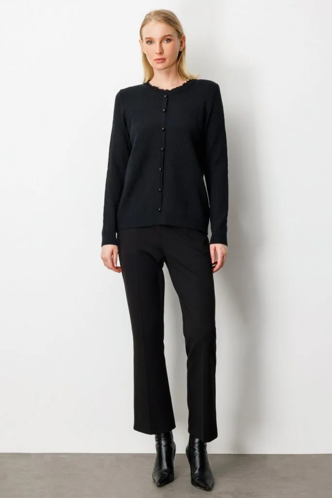 Fırfır Detaylı Triko Kazak 65368-26k