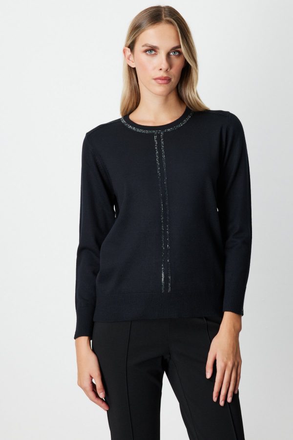 ON TRİKO Taş İşlemeli Triko Kazak 65397