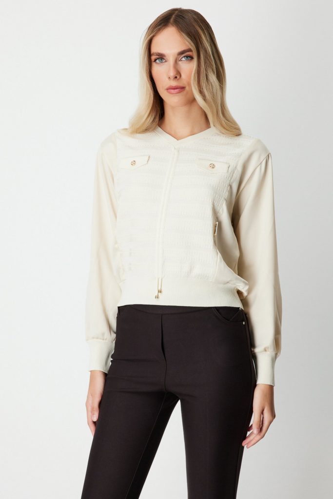 ON TRİKO KAZAK 66370 - EKRU