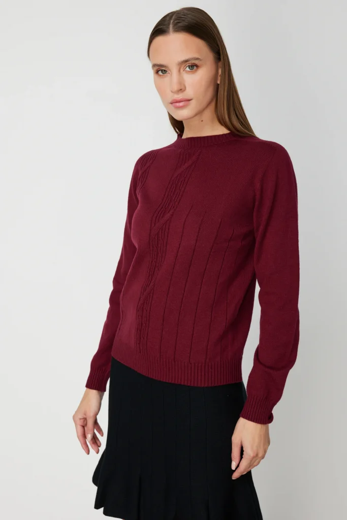 ON TRİKO KAZAK 69313 - bordo