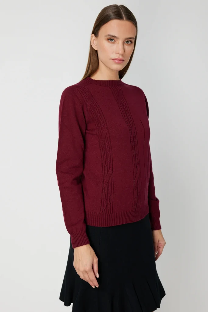 ON TRİKO KAZAK 69313 - bordo