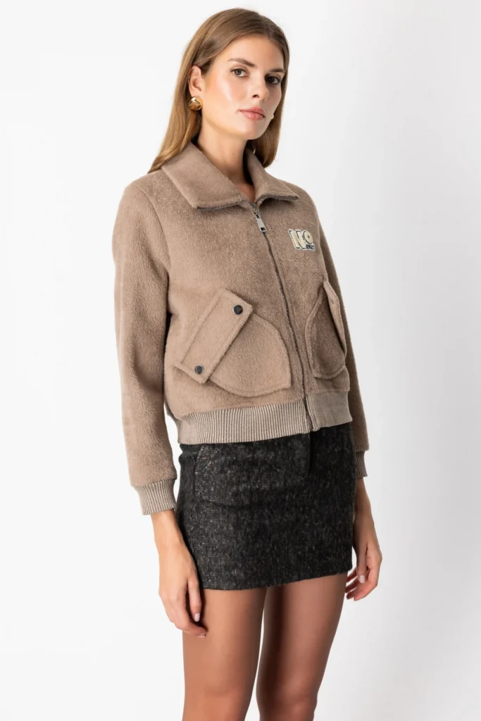 ON TRİKO Cep Detaylı Peluş Mont 66720 - KUM