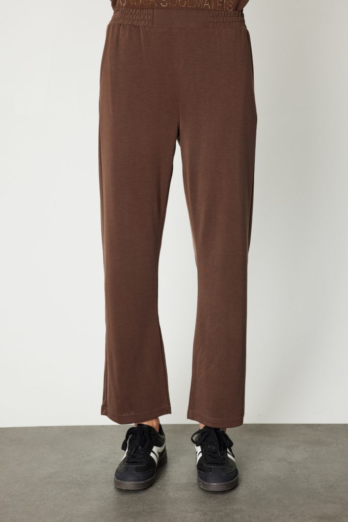 ON TRİKO Beli Lastikli Bol Paça Eşofman Altı 66349 - kahve