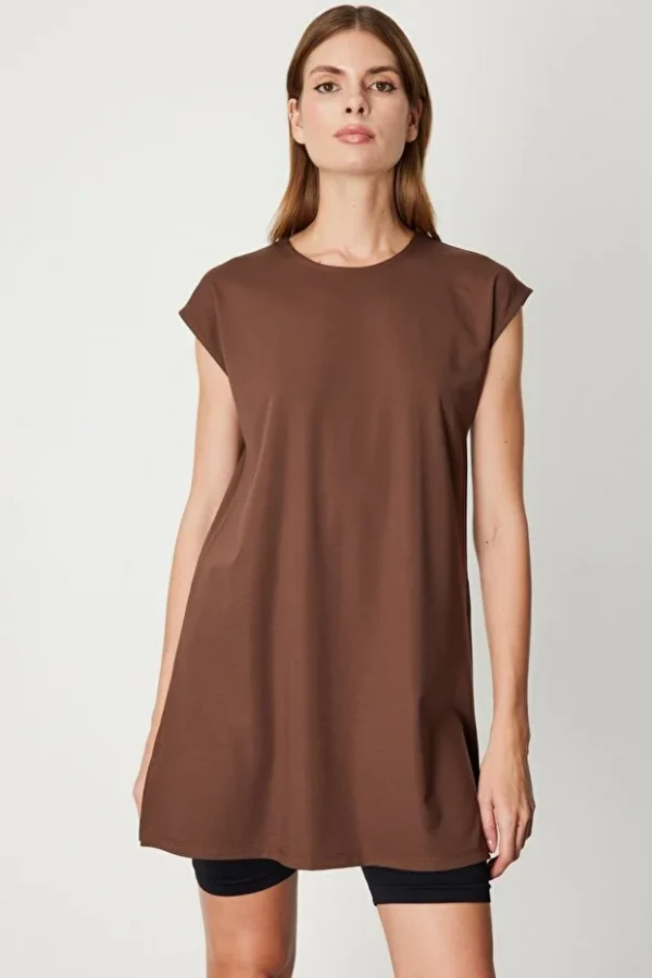 ON TRİKO Kadın Sıfır Yaka Basic TUNİK 61419