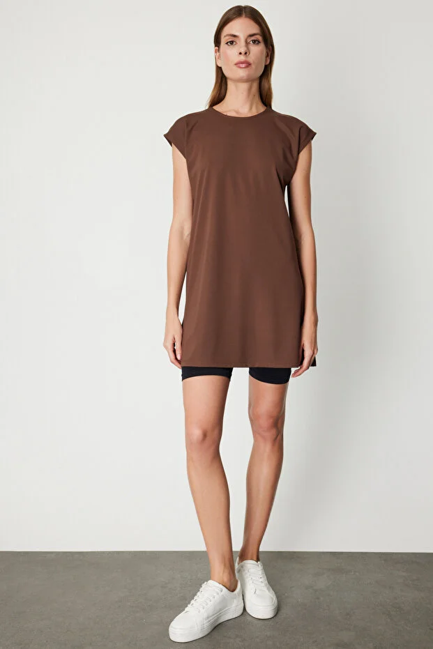 ON TRİKO Kadın Sıfır Yaka Basic TUNİK 61419