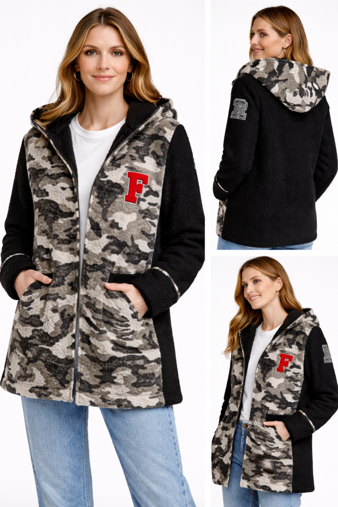 YSATİS Kamuflaj Garnili Kapüşonlu Ceket 1000115