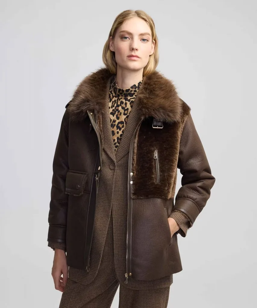 İPEKYOL Karma Cepli Suni Kürk Mix Mont IW6240012205