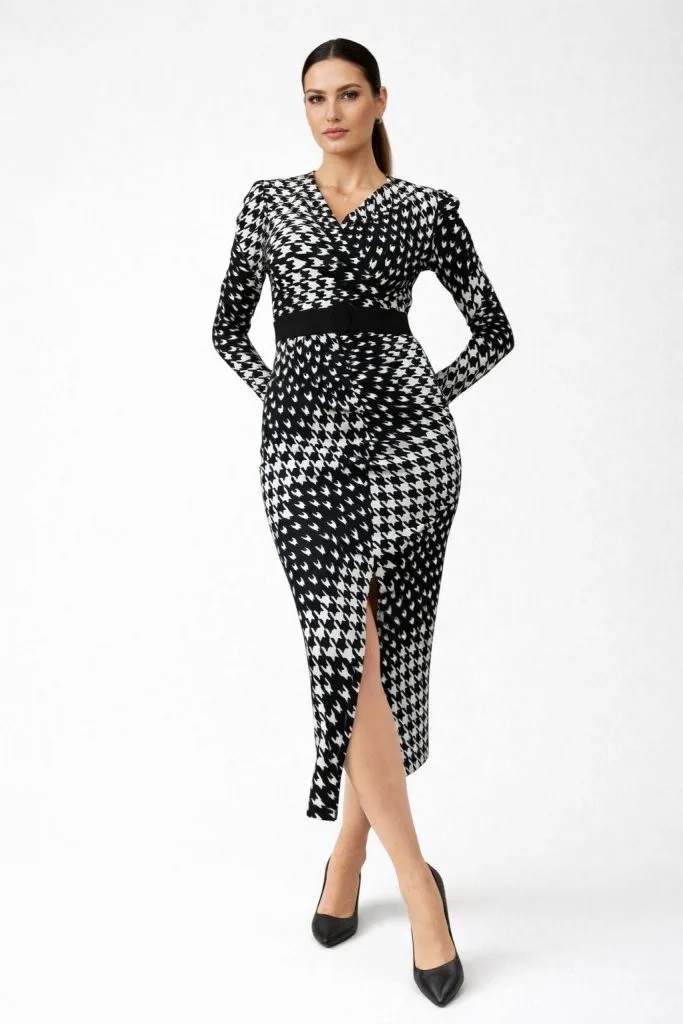 MODAİLGİ Büzgü Detaylı Jarse Elbise 6678