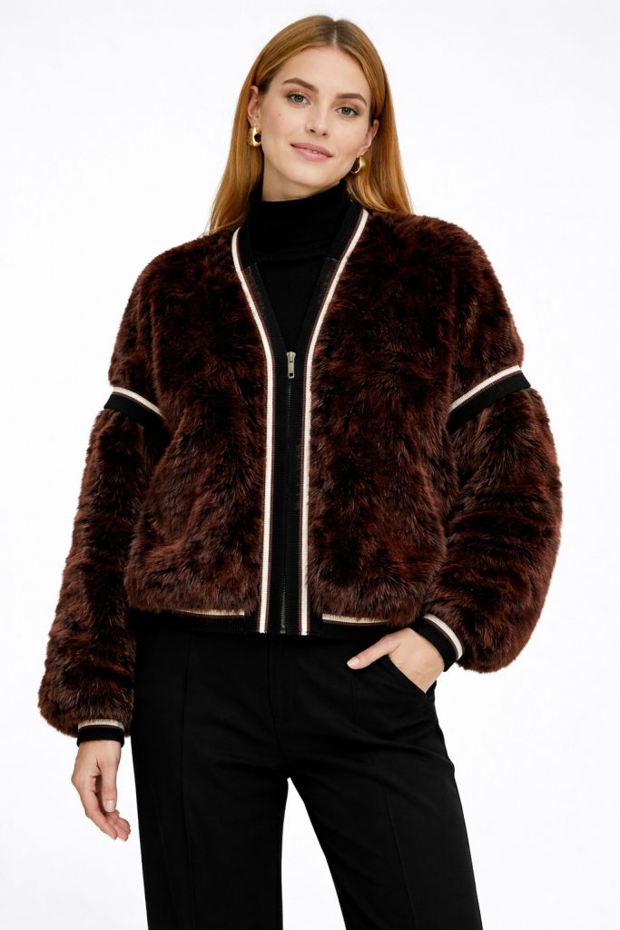 GUESS Kadın Suni Kürk Ceket W5BL67W3790 - kahve