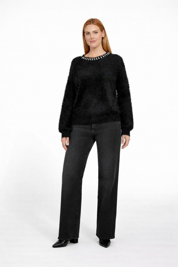 GUESS  Arisa Kadın Beyaz Triko Kazak W5BR58Z3BH0 - Siyah