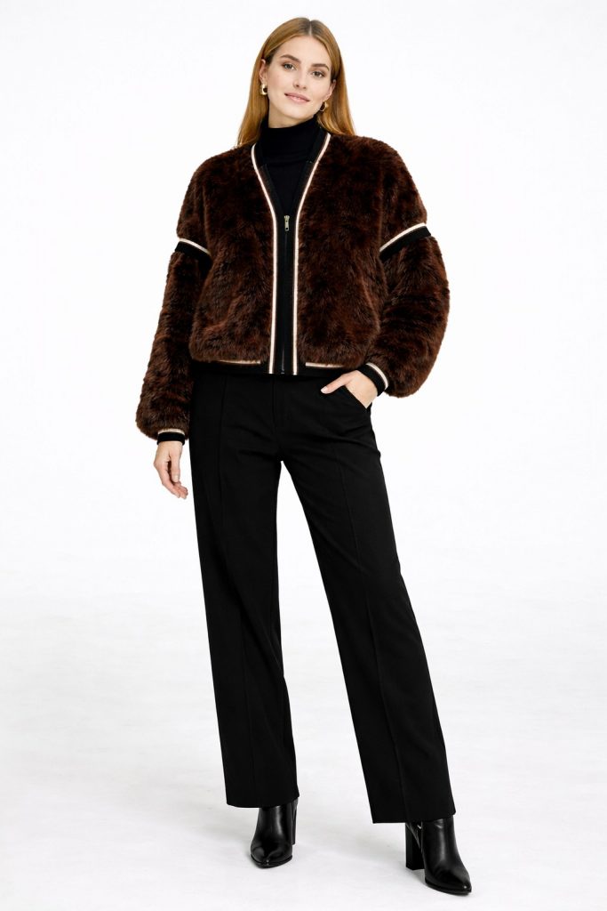 GUESS Kadın Suni Kürk Ceket W5BL67W3790 - kahve