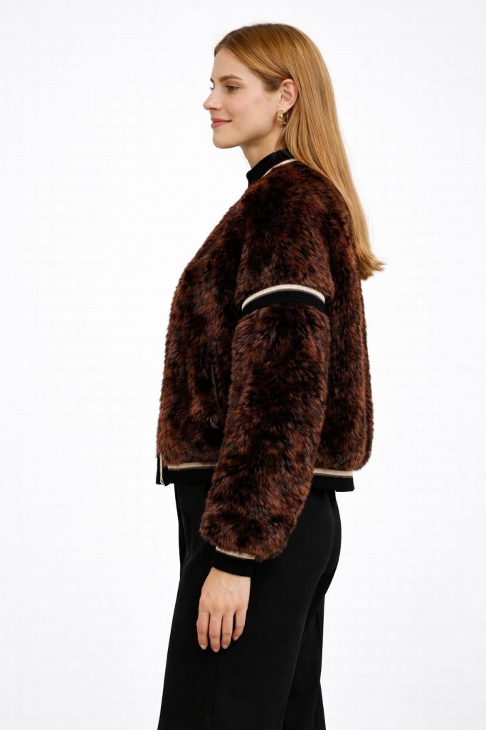 GUESS Kadın Suni Kürk Ceket W5BL67W3790 - kahve