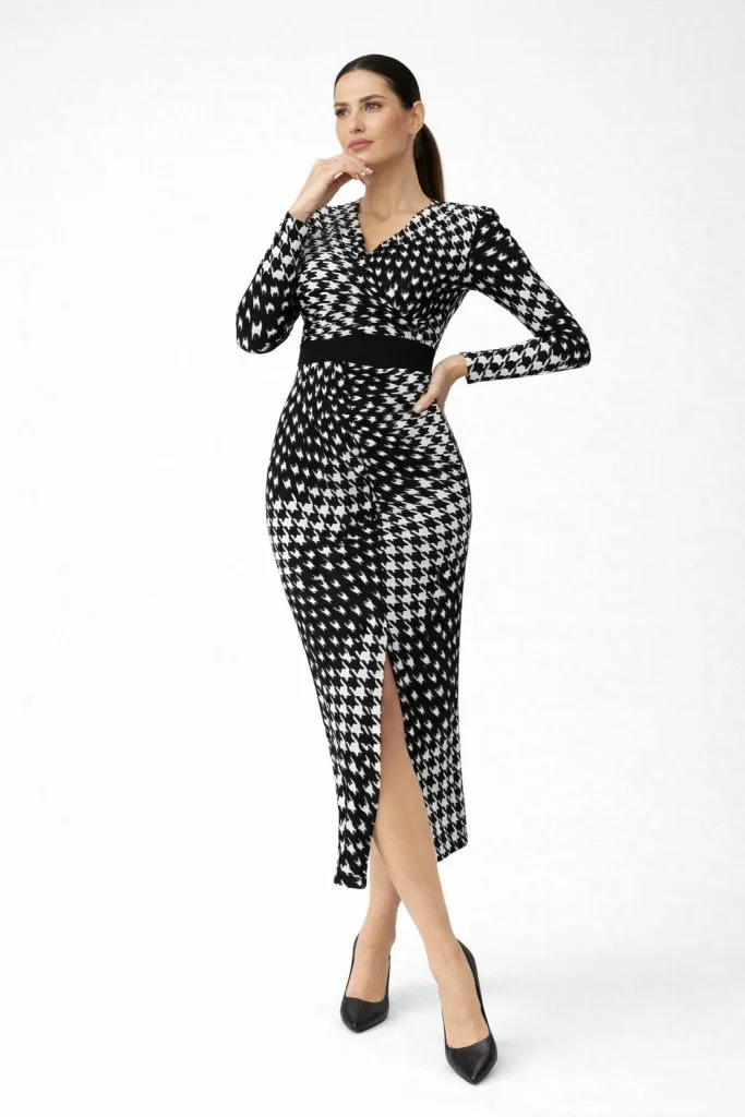 MODAİLGİ Büzgü Detaylı Jarse Elbise 6678