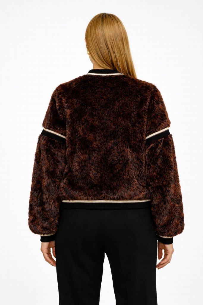 GUESS Kadın Suni Kürk Ceket W5BL67W3790 - kahve