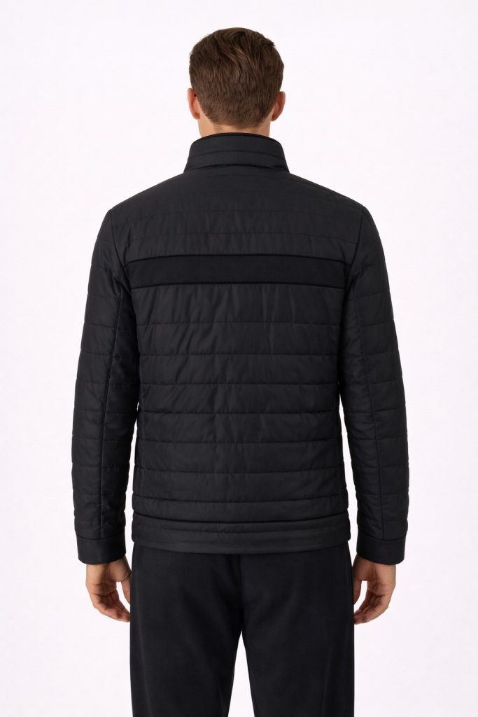 GUESS Streç Dolgulu Erkek Logolu Mont M4YL16WFHD0 - Siyah