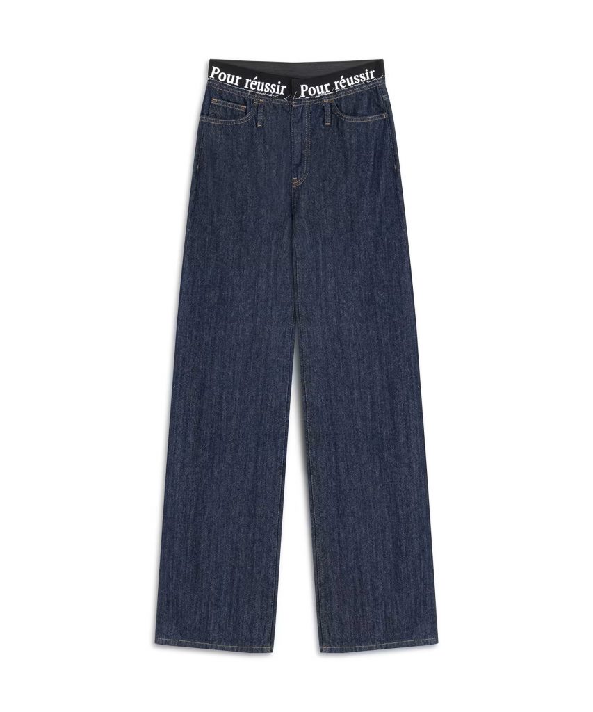 TWİST Sloganlı Elastik Bel Jean Pantolon TW6250018022 - Lacivert