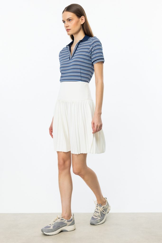 ON TRİKO Pileli Etek 56201 - EKRU