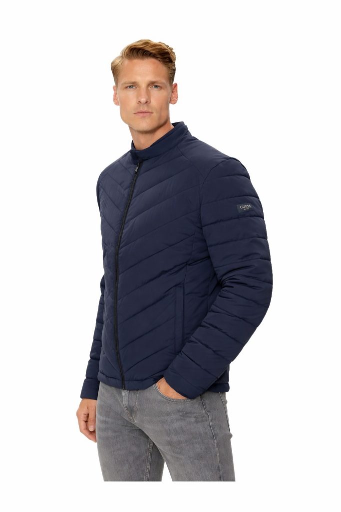 GUESS Kapitoneli Şişme Mont M4YL05WG9O2 - Lacivert