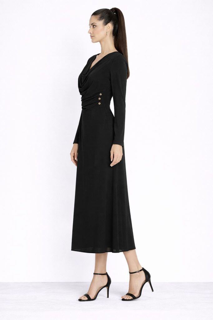 FEVER Uzun Kol Elbise16033 - Siyah