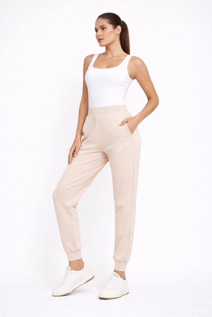 GUESS PANTOLON V4YB08KCAY2 - KREM