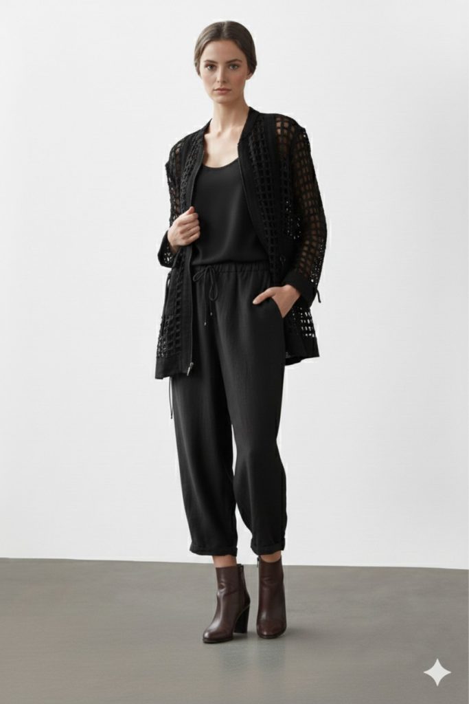 LİSSMORE Fileli 2' li Takım 5908 - Siyah