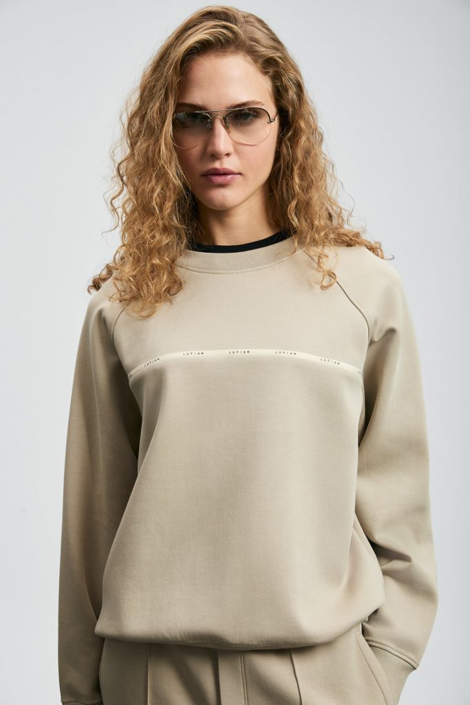 LUFİAN Angelına Kadın Örme Sweatshırt 122030019 - BEJ