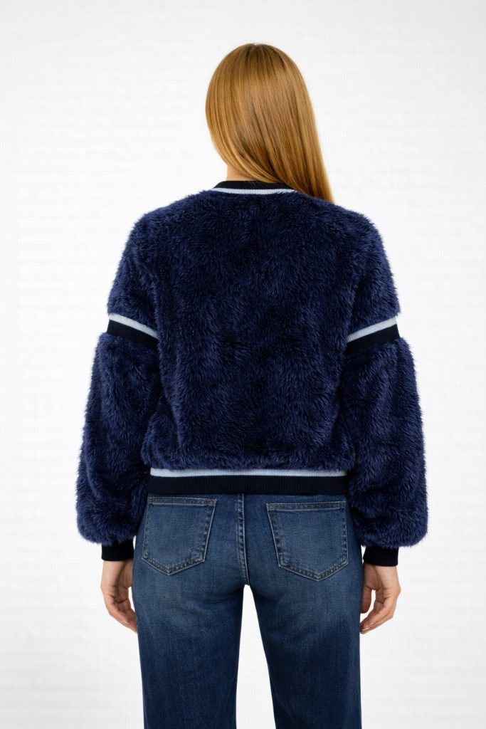 GUESS Kadın Suni Kürk Ceket W5BL67W3790 - Lacivert