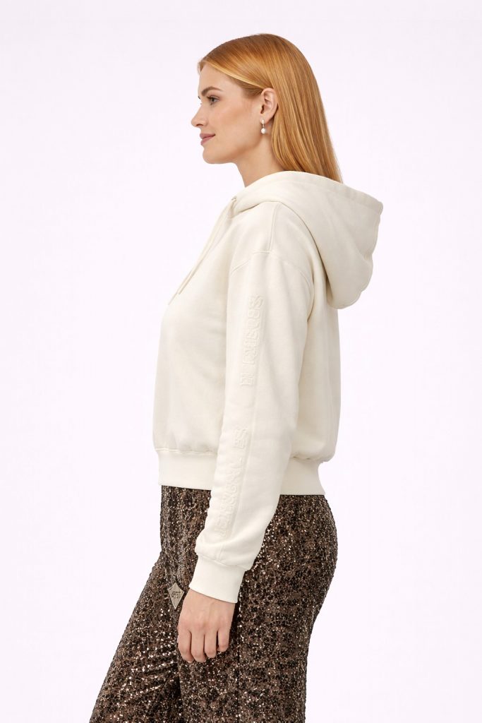 GUESS Stacıe Kadın Sweatshırt V4BQ00KC5O0 - Beyaz