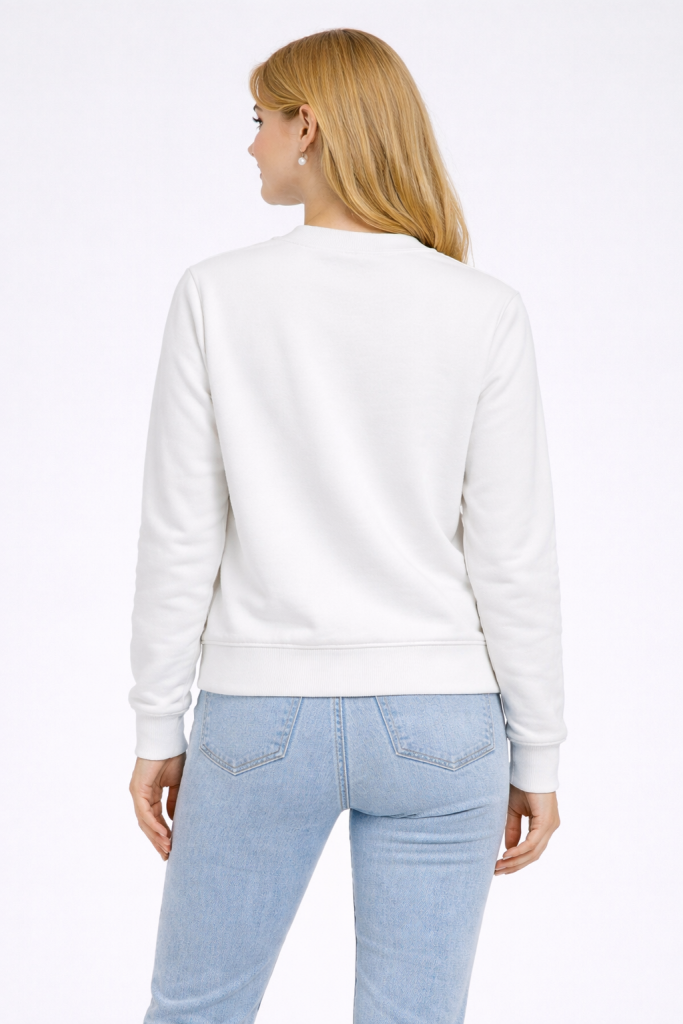 GUESS Jeans Kadın Sweatshirt  W4YQ10KC811 - Beyaz