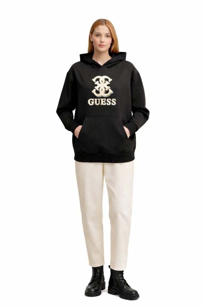 GUESS  ATHLEISURE KADIN BASKILI SWEATSHIRT V5YQ01KCX22