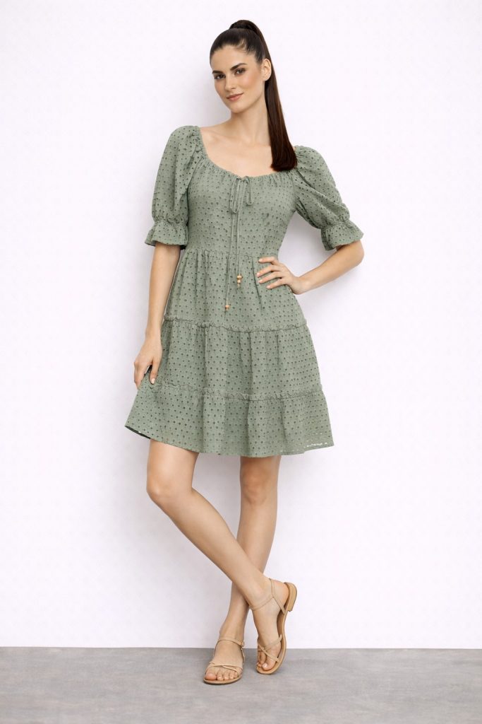 İNTERSAN ELBİSE 9938 - YEŞİL