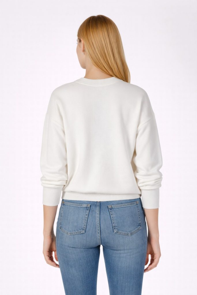 GUESS Yazılı Taş İşlemeli Sweat W5YR26Z26I2