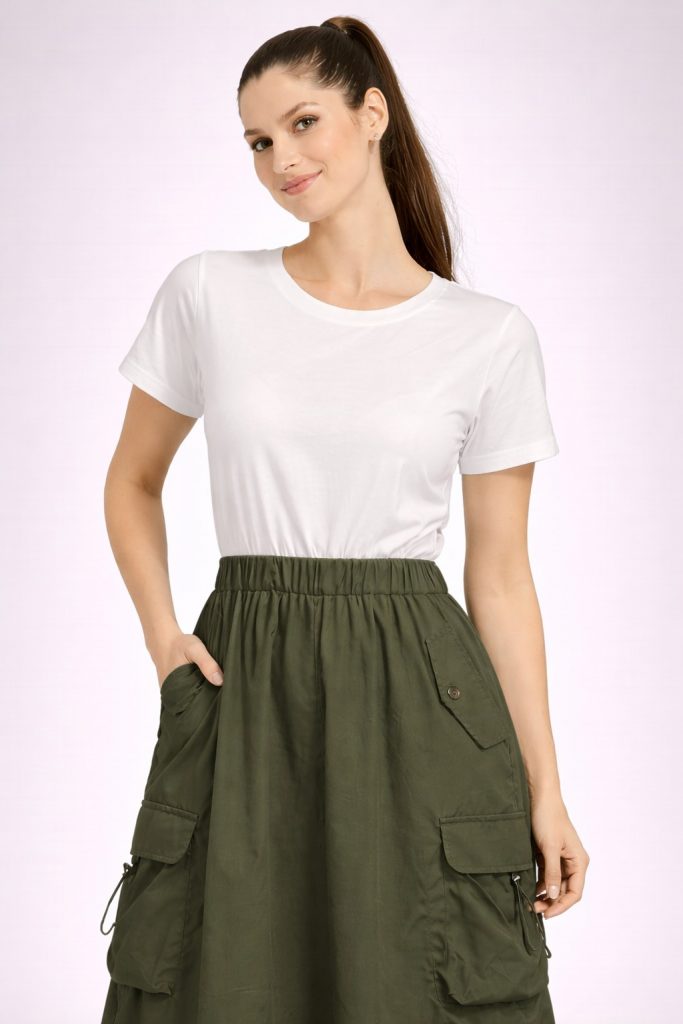 BDK Cep Detaylı  Elbise IS5680 - HAKİ