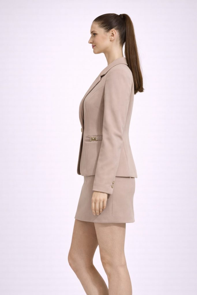 BEETHOVEN Tek Düğme Kadın Ceket 7354 - BEJ